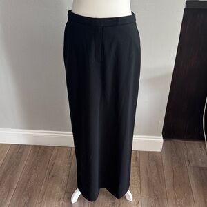 Vintage Elegant Black Maxi Skirt